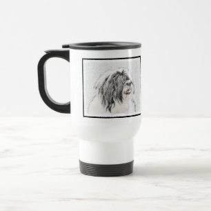 Mug De Voyage Dessin de collie à oreilles - Joli art original de