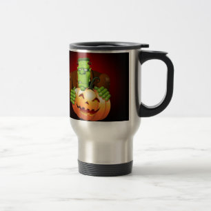 Mug De Voyage Dessin de Frankenstein Monster avec Citrouille
