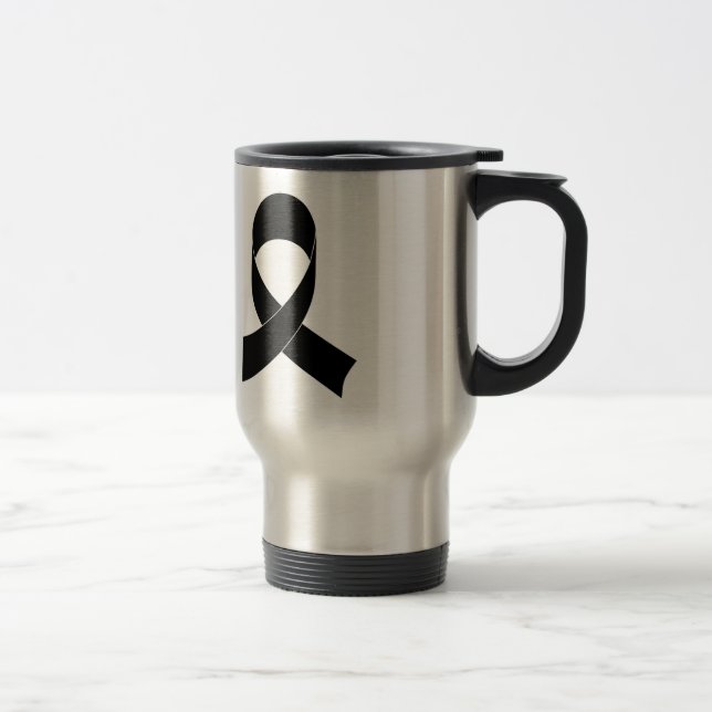 Mug De Voyage Dessin de ruban noir (Droit)