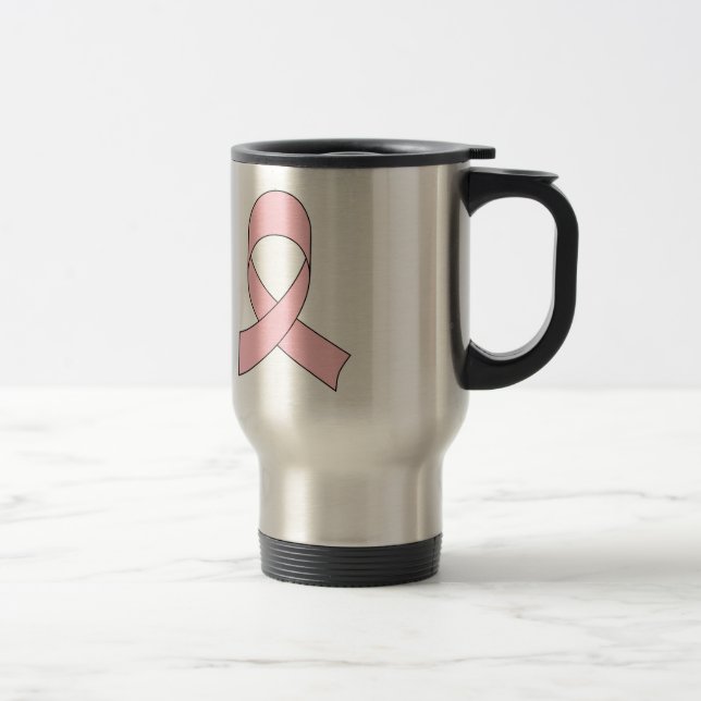 Mug De Voyage Dessin de ruban rose (Droit)