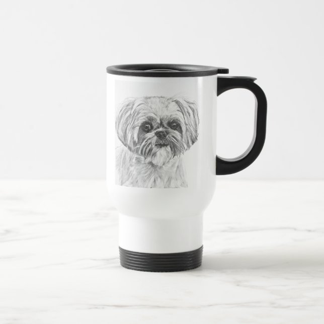 Mug De Voyage Dessin de Shih Tzu (Droite)