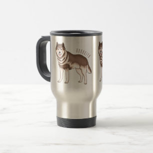Mug De Voyage dessin humoristique sibérien husky