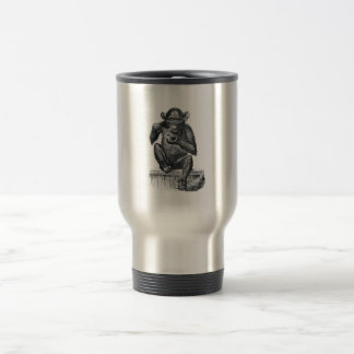 Mug De Voyage Dessin vintage de chimpanzé de bébé