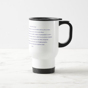Mug De Voyage Destins de destin de bureau de prière de policier