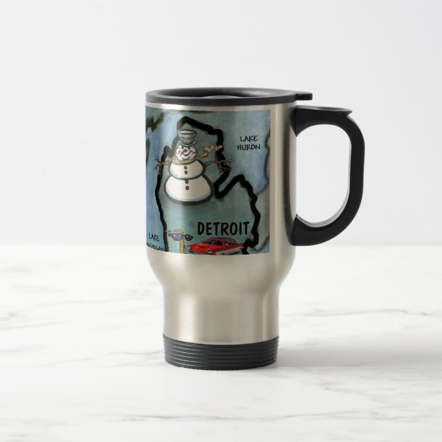 Mug De Voyage Detroit Michigan (Droit)
