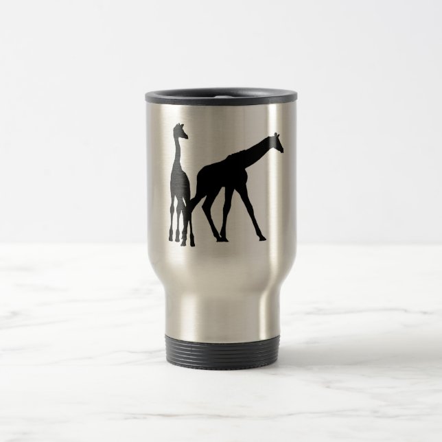 MUG DE VOYAGE DEUX GIRAFES EN SILHOUETTE (Centre)