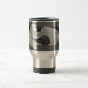 Mug De Voyage Deux petits animaux d'ours blanc