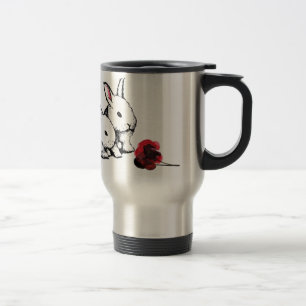 Mug De Voyage Deux petits lapins blancs
