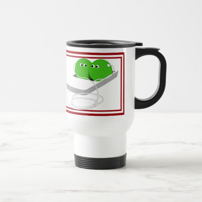 Mug De Voyage Deux petits pois dans un pois (Droite)