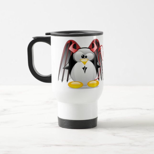 Mug De Voyage Diable à ailes Tux (Gauche)