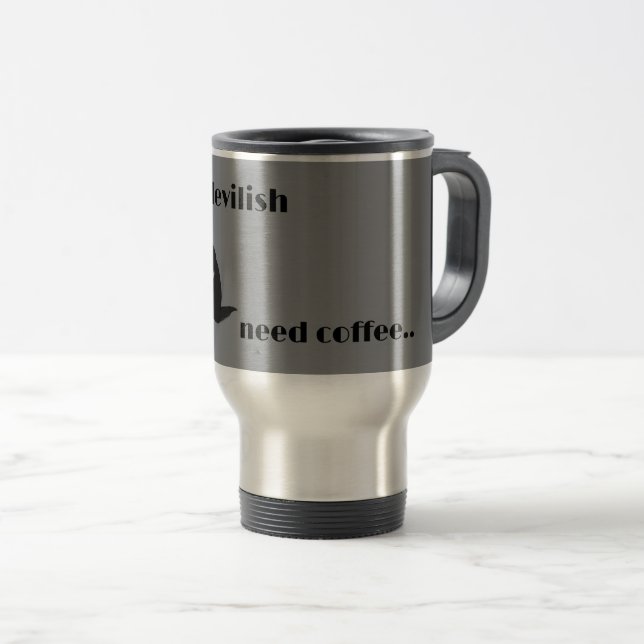 Mug De Voyage diable de Tasmanie café (Devant droit)