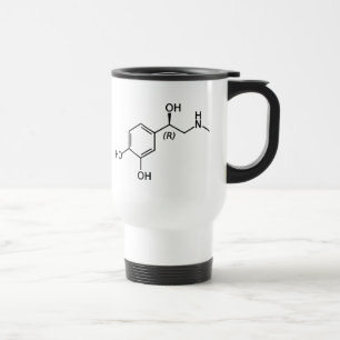 Mug De Voyage Diagramme chimique de la molécule d'adrénaline