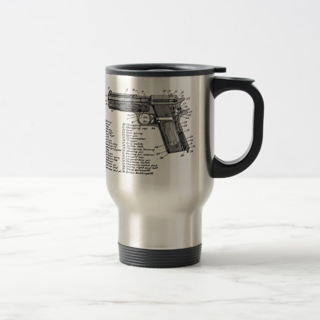 Mug De Voyage Diagramme V2 d'arme à feu (Droit)