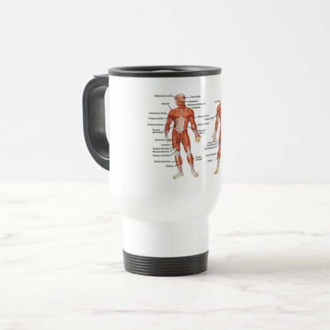 Mug De Voyage Diagrammes musculaires cadeaux101 (Devant gauche)