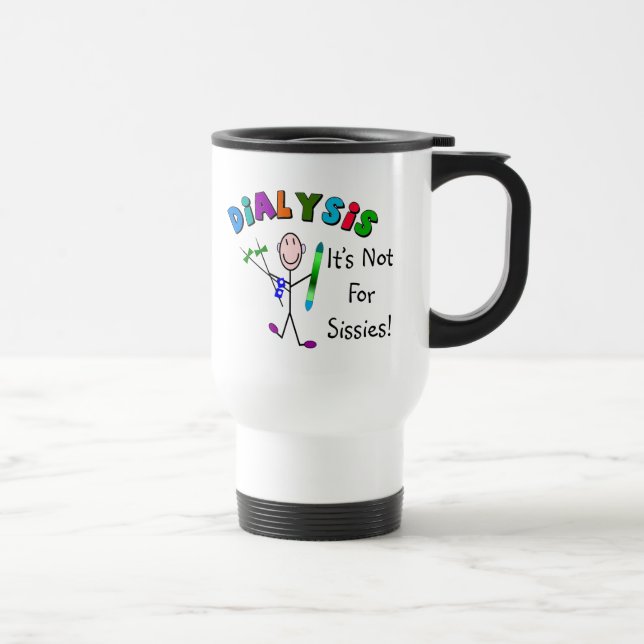 Mug De Voyage Dialyse "il n'est pas pour des poules mouillées " (Droite)