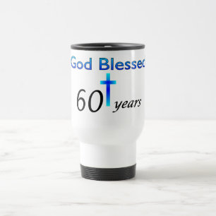 Mug De Voyage Dieu a béni 60 ans de cadeau d'anniversaire
