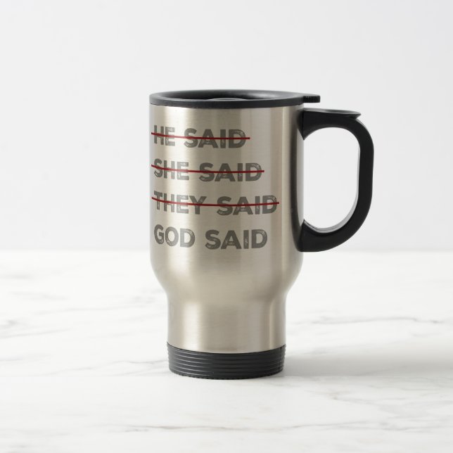 Mug De Voyage Dieu a le dernier mot (Droit)