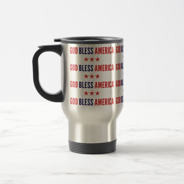 Mug De Voyage Dieu bénisse l'Amérique (Gauche)