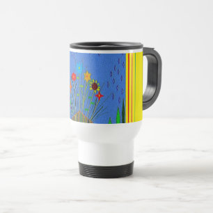 Mug De Voyage "Digital Flower Arrange" Voyage Commuter Mug