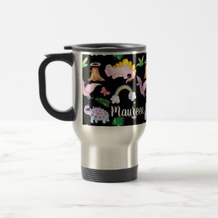 Mug De Voyage Dinosaure Arc-en-ciel Motif de la jungle