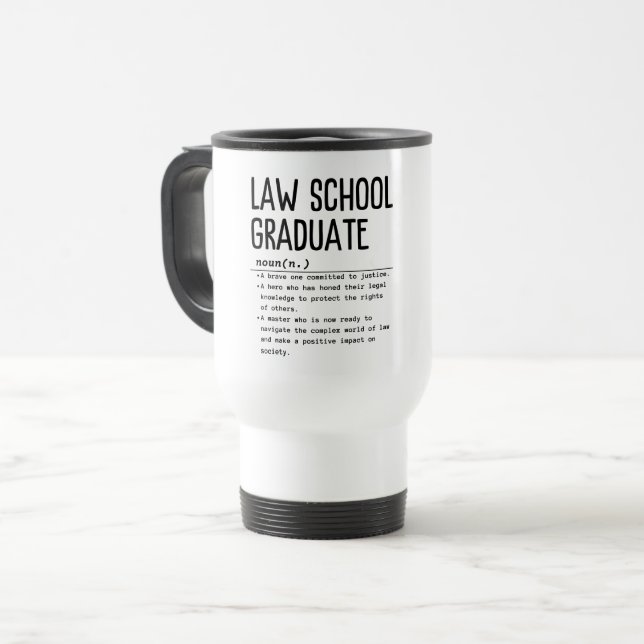 Mug De Voyage Diplômé de l'école de droit (Devant gauche)