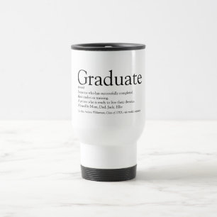 Mug De Voyage Diplômé Noir Et Blanc Définition Remise des diplôm