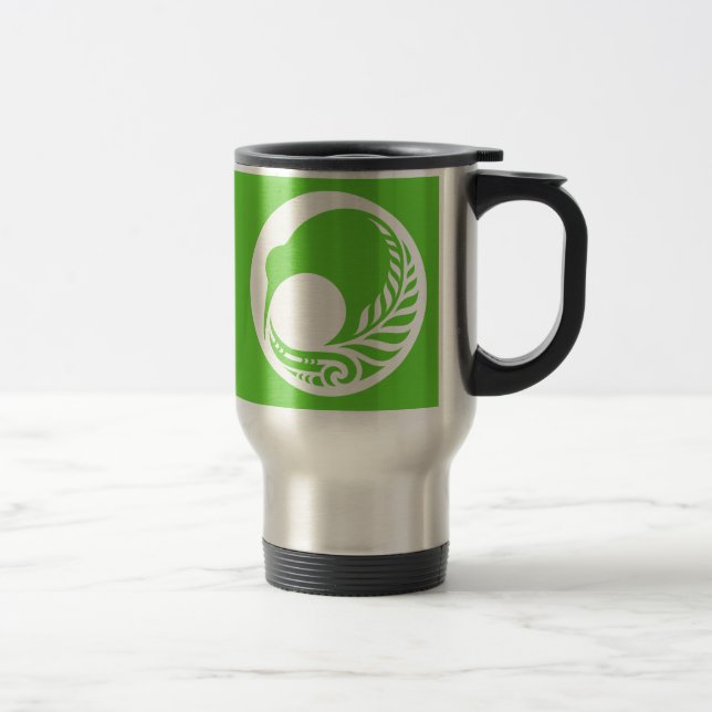 Mug De Voyage Disque de fougère de kiwi (Droit)