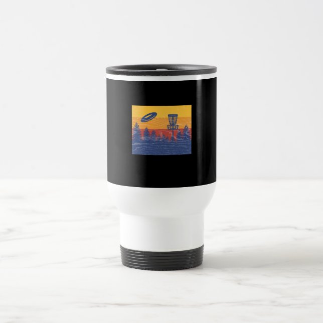 Mug De Voyage Disque Golf Rétro (Centre)