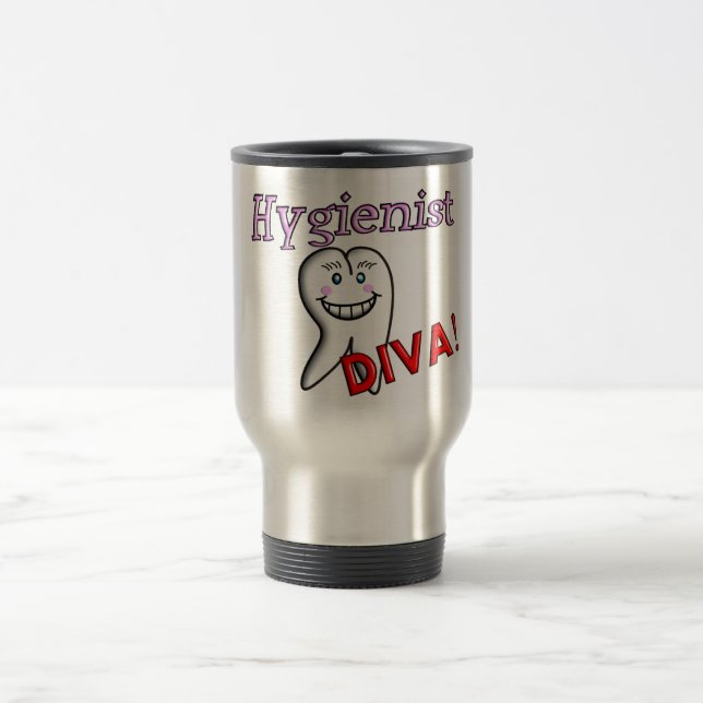 Mug De Voyage DIVA d'hygiéniste de cadeaux d'hygiéniste dentaire (Centre)
