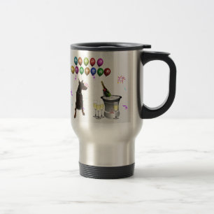 Mug De Voyage Doberman Pinscher souhaite Bonne Année 2016