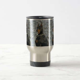 Mug De Voyage Dobermann dans la neige de Fosty