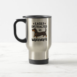 Mug De Voyage Dog Easily Distracted by Wieners