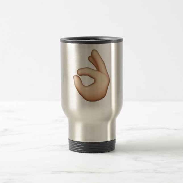 Mug De Voyage Doigt Cercle - Emoji (Centre)