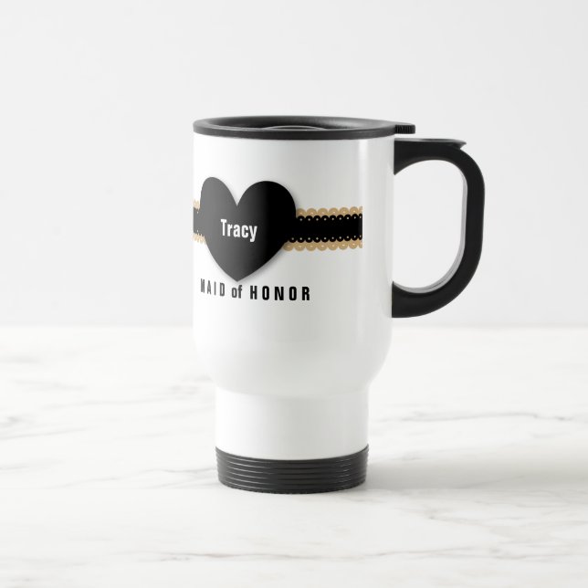 Mug De Voyage DOMESTIQUE du ruban nommé fait sur commande D6 de (Droite)