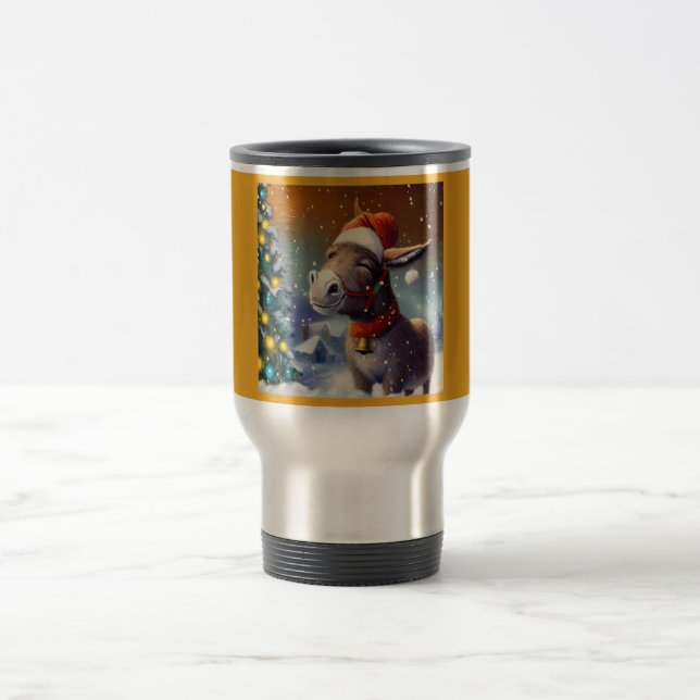 Mug De Voyage Donkey de Noël 1 (Centre)