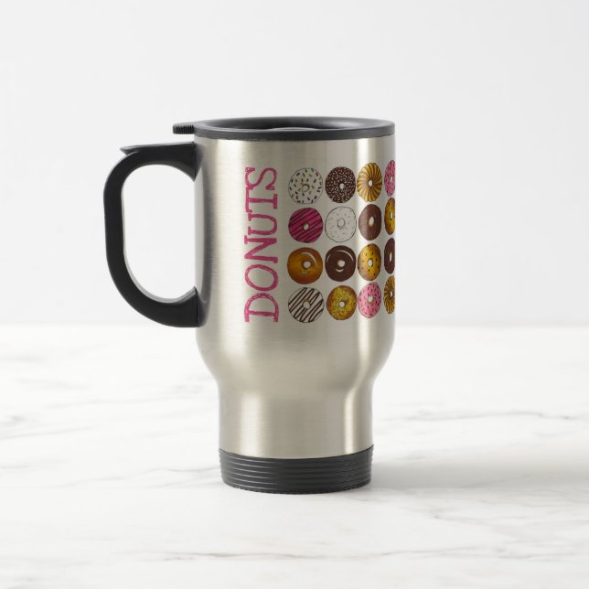 Mug De Voyage DONUTS POUR VOUS Doughnut Petit déjeuner Junk Food (Gauche)