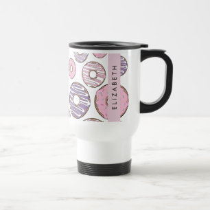 Mug De Voyage Donuts Roses, Donuts Violets, Saupoudrages, Votre
