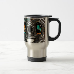 Mug De Voyage Doodle ethnique africain Zebra texturé Art Imprime