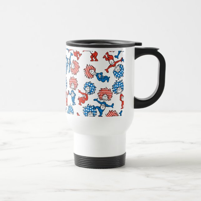 Mug De Voyage Dr Seuss | Chose Une Chose Deux Motifs du drapeau  (Droite)