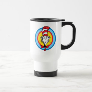 Mug De Voyage Dr. Seuss Graphisme de tête de chat dans le chap