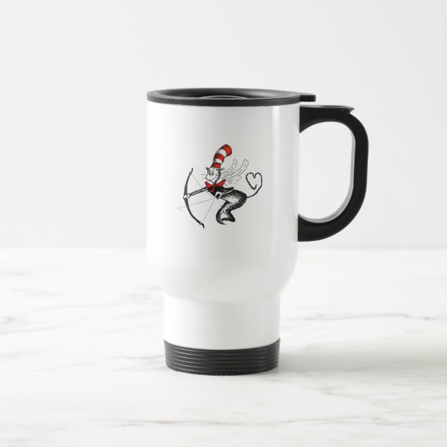 Mug De Voyage Dr. Seuss Valentine | Le Chat dans le Cupid Casque (Droite)