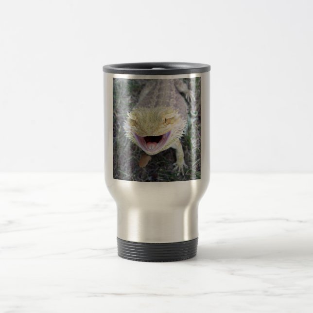 Mug De Voyage Dragon barbu heureux superbe (Centre)