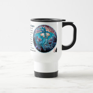 Mug De Voyage Dragon Cosmique Turquoise