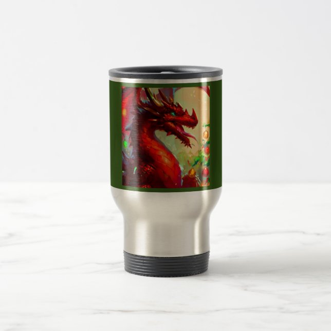 Mug De Voyage Dragon de Noël 1 (Centre)