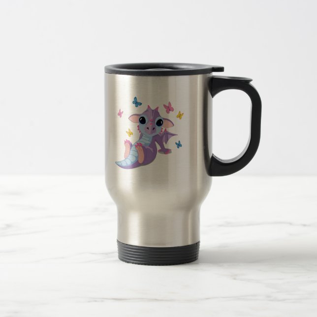 Mug De Voyage Dragon mignon de bébé (Droit)