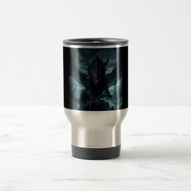 Mug De Voyage Dragon sombre et médiéval (Centre)