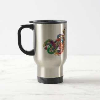 Mug De Voyage Dragon tribal coloré