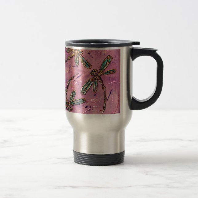 Mug De Voyage Dragonflies rose Fizz (Droit)