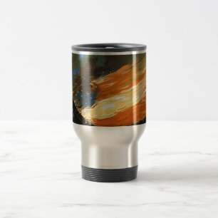 Mug De Voyage Drapeau Abstrait vintage sur le feu Aluminium Trav