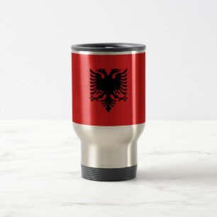Mug De Voyage Drapeau albanais patriotique